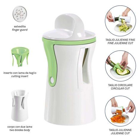 Affettaverdure Affetta Verdure a Spirale Manuale 3 Tagli Ghidini