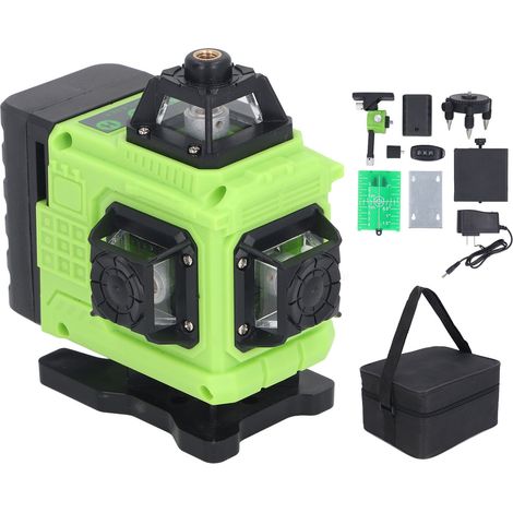 [JAMAIS UTILISÉ]Niveau laser 16 lignes à faisceau vert ultra-lumineux, outil d'auto-nivellement 4D avec télécommande (1/5)