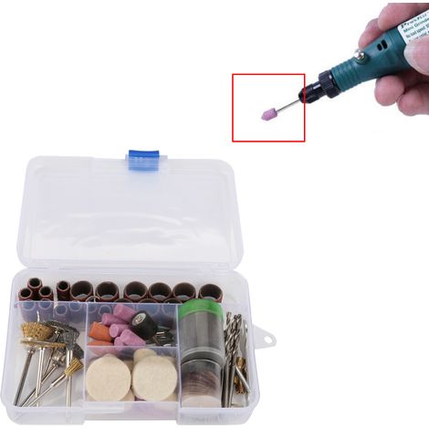 EU-Stecker, 180-teiliges Set, 110/220 V, 130 W Mini-Elektroschleifer mit flexibler Welle und Zubehör (1/5)