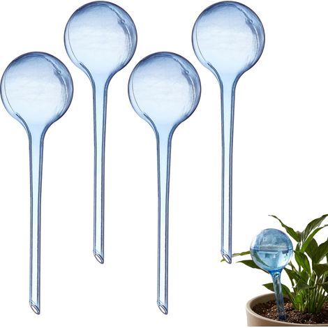 Globes d’arrosage en plastique, lot de 8, distributeur eau plantes, 2 semaines, pot fleurs, boules arrosage, bleu