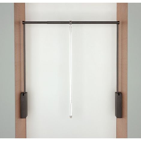 perchero abatible para armario servetto 3t color blanco-niquel ext.perchero 560-950 mm color marron ext.perchero 750-1100 mm (1/2)