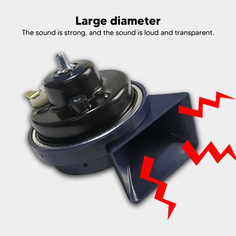 Paire d'avertisseurs sonores 12V électrique, tonalité grave et aiguë, forme escargot, étanche, kit puissant pour voitures (1/5)