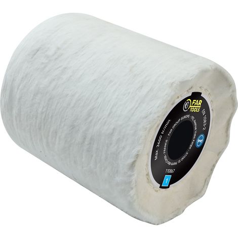 Fartools – Brosse en coton Ø 120 mm – Largeur 100 mm – Préconisée pour polissage carrosserie, meubles vernis, marbre, métaux bruts ou peints (1/7)
