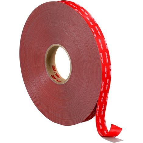 Ruban Adhésif Mousse Double Face, Gris, 19 mm x 5.5 m, 2.3 mm (1/5)