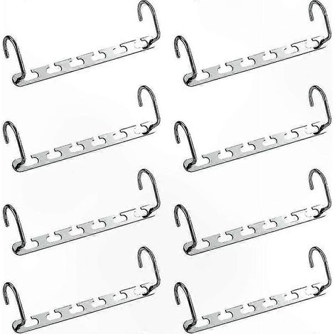 Cintre Métallique Rack 8 Pièces, Organisateur de Penderie Gain de Place, Parfait pour Chemises, Vestes et Vêtements, Idéal Dressing et Placard (1/5)
