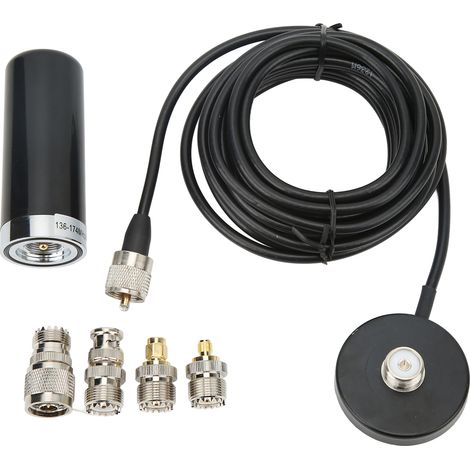 Antenne d'autoradio 136 à 174Mhz 400 480Mhz double bande noire M Interface d'alimentation mâle (1/5)