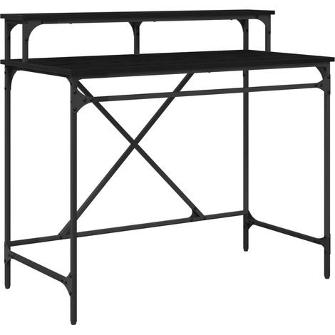 Maison Exclusive - Schreibtisch Schwarz Eichen-Optik 100 x 50 x 9