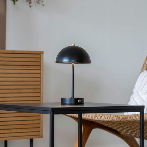 Lampe de table rechargeable en métal noir SILE (1/4)