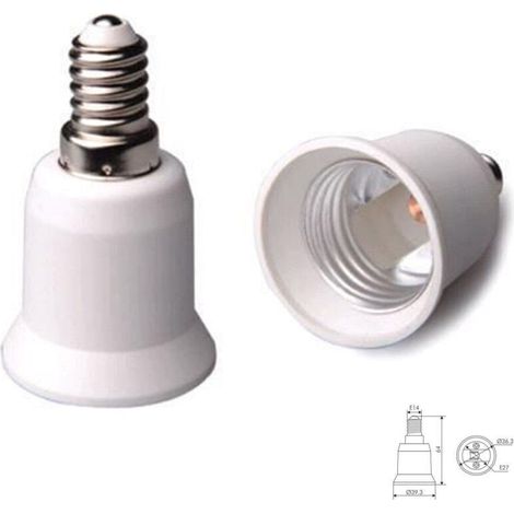 Adattatore Convertitore Portalampade Da E27 A E14 Attacco A Vite -