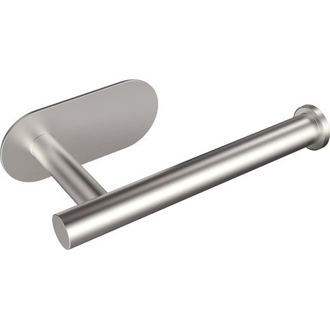 Selbstklebender Toilettenpapierhalter aus gebürstetem Edelstahl (Nickel) zur Wandmontage, Rollenhalter für Badezimmer und Toilette