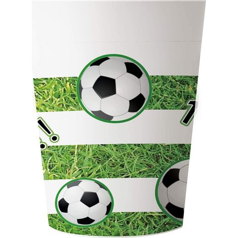 Bicchieri da calcio riutilizzabili da 230 ml, confezione da 2 pezzi.