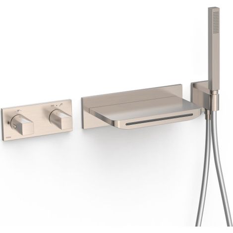 Kit robinet thermostatique encastré à 2 voies B-system pour douche Acier - TRES 30725207AC