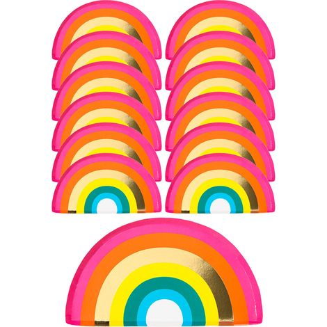 Talking Tables Rainbow Shaped Plate, With Foil (12Pk) (1/5)