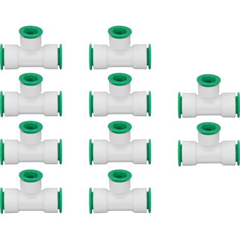 10 raccords en té réducteur PPR 32x20mm, connecteurs rapides pour tuyauterie d'eau, système de distribution. (1/5)
