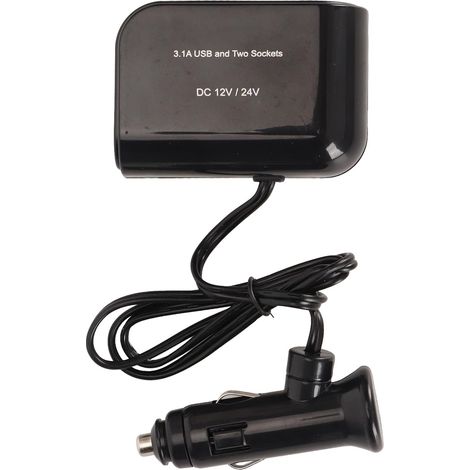 Adaptateur Allume-Cigare 3,1 A, Protections Multiples, Répartiteur Fiable à 2 Prises pour Téléphones Tablettes iOS GPS, compatibilité, Chargement USB Rapide, Conception (1/5)