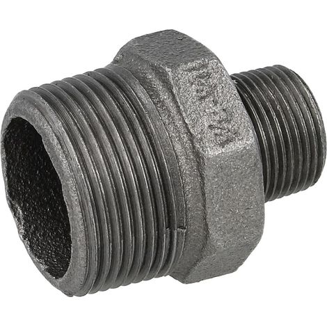 Raccord en fonte malléable noir nipple réduit 1 1/4'' x 3/4'' FM/FM