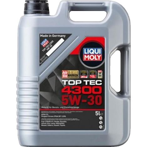 Aceite LIQUI MOLY 5W30 5L TOP TEC 4300 DPF/FAP / C2 / SN/CF / B71 2290 / RN0700 / GF-3