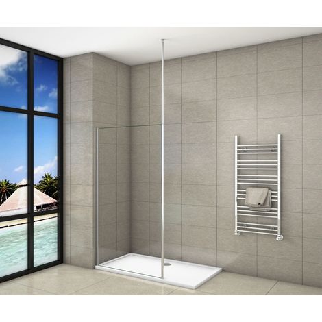 [PRODUIT D'OCCASION]Paroi de douche 40x200cm en 8mm verre anticalcaire et livré une barre de fixé à plafond