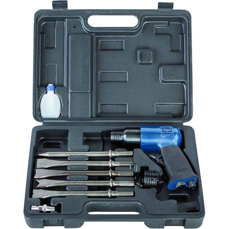 Kit martello scalpellatore + 5 scalpelli pneumatico aria Scheppach (1/3)