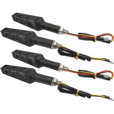 Clignotants Moto LED 4 Pièces Feux Diurnes Indicateurs Avant Arrière 12V Ambre (1/5)