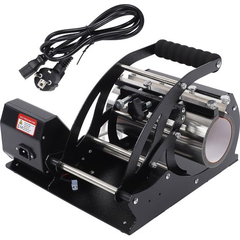Tasse Press Multifonction Sublimation Grand Écran LCD Acier Inoxydable Compte à Rebours Automatique Contrôle Précis Presse à Tasses 220V Prise UE (1/5)