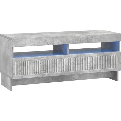 Mueble de TV LED Gris Hormigón Madera de ingeniería vidaXL (1/5)