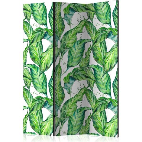 Paravento - Long Leaves [Room Dividers] - 135x172 (1/4)