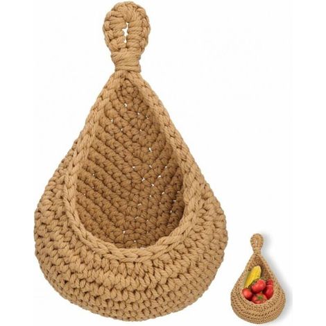 Hängekorb aus Jute, Bohemian-Aufbewahrungskorb, Obst- und Gemüsekörbe, dekorativer Hängekorb für Wohnzimmer, Badezimmer, Küche und Schlafzimmer (M) MUMU (1/4)