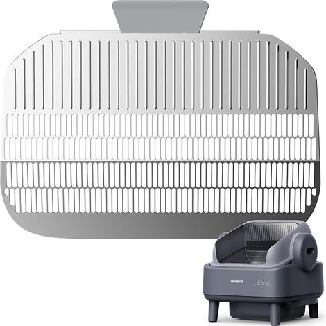 Accessoire de litière pour chat - En acier inoxydable - Avec petits trous de diamètre - Grille de 5 mm - Convient pour la litière minérale et la litière bentonite (1/5)