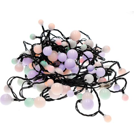 LED-Girlande „Cherry“ mit drei Größen, 14 m, 120 LEDs, mehrfarbig, für den Außenbereich (1/3)