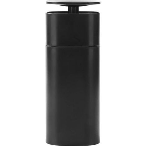Flacone dispenser a pompa a pressione in plastica Crezuo, minimalista, a prova di perdite, portatile, dispenser da viaggio per sapone e lozione, nero-Crezuo
