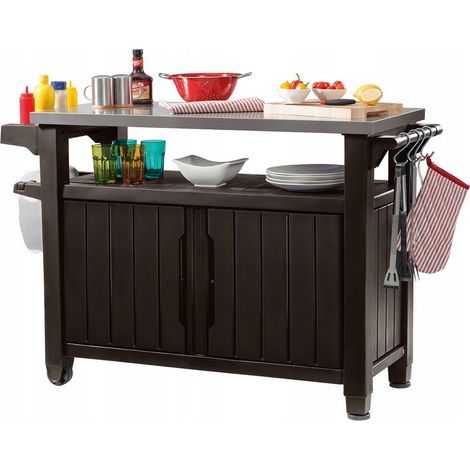 Keter Unity XL Grilltisch 134 x 88 cm, braun