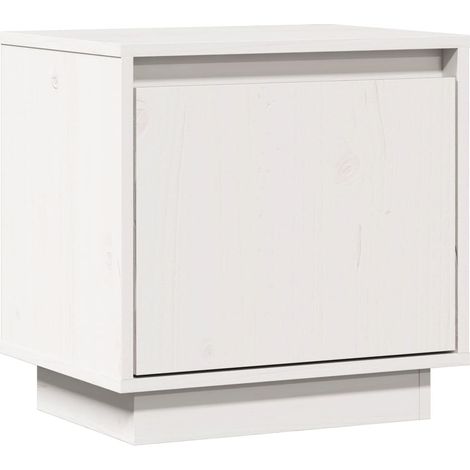 Comodino con vano con anta 40 x 30 x 40 cm legno di pino bianco DEC033336