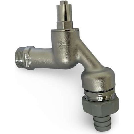 Meibes Steckschlüssel Auslaufventil Waschmaschinenhahn 3/4" DN20 Geräteventil Belüfter RV mattchrom