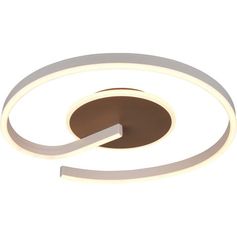 [GEBRAUCHT] B-Ware Reality Deckenleuchte Calle LED Lampe dimmbar CCT 2300K-4000K braun Ø50cm (1/2)