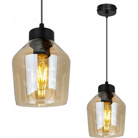LAMPADA A SOSPENSIONE MODERNA ED ELEGANTE CON PARALUME IN VETRO (1/5)
