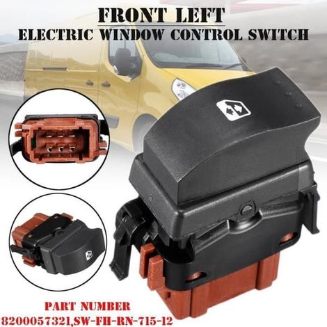 Bouton de lève-vitre électrique NEUFU avant gauche ABS pour Renault Master Trafic (1/3)