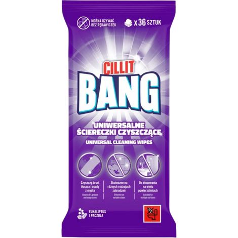 Paños de limpieza universales Cillit Bang con eucalipto y pachulí, 36 unidades (1/5)