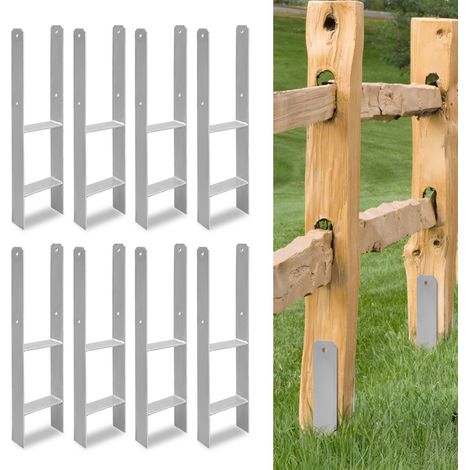 Wolketon Pfostenanker für den Außenbereich – extra robust, witterungsbeständig und ideal für Holzpfosten im Garten - 81mm 8x