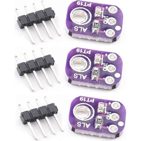 Lot de 3 modules capteurs de lumière analogiques ALS-PT19 2,5–5,5 V, grande plage dynamique (1/5)