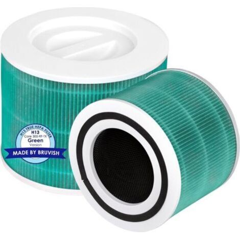(2 pièces) Core 300 Core 300S Filtre de rechange pour les purificateurs d'air LEVOIT Core 300 et Core 300S, filtre H13 True Hepa, filtres HEPA 3 en 1, Vert Core300 Core300S, Comparé au Core 300-RF-TX (1/5)