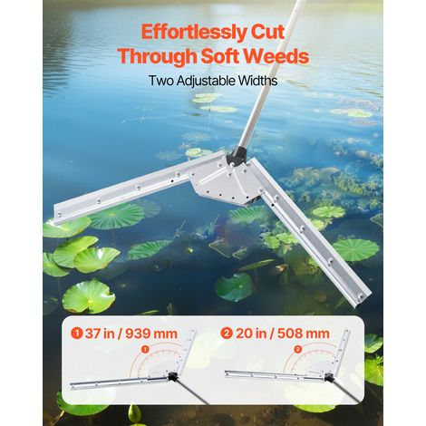 Coupe Herbe Aquatique, Largeur Max 939 mm, Coupe Mauvaises Herbes Lac, Outil à Couper Plantes Aquatiques d'Étang, Lames en Acier Tr… (1/5)