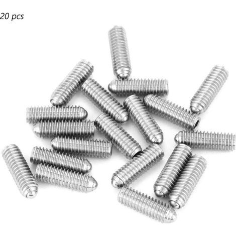 Pack of 20 threaded hexagonal spring ball screws in stainless steel (M4 x 12) (1/5)