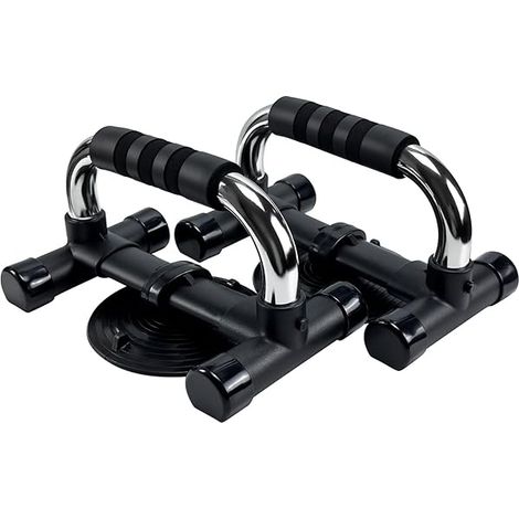 Push-Up Bar - Metal Push Up Handles With Suction Cups - Foam Cushioned Grips - For Home Gym Exercise - 1 Pair (1/3)