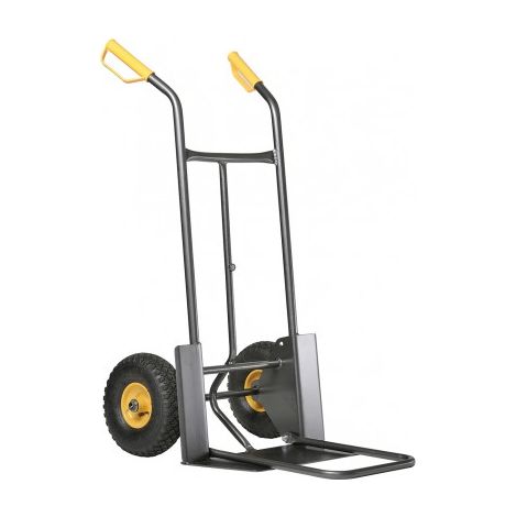 Haemmerlin – Diable 200 kg avec roues gonflables – Pelle fixe 187 x 510 mm et rabattable 420 x 326 mm – Structure tube peint Ø 25 mm – 307732001