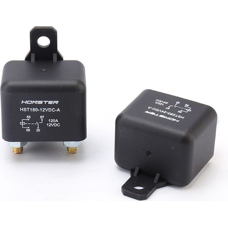 Relais miniature 120A – Relais automobile 12V/24V – Relais démarreur compact – Verrouillage bobine simple – 120A/12V (1/4)