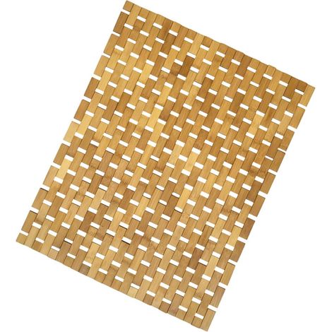 Tapis en Bambou Carbonisé Antidérapant 60 X 40 CM pour Salle de Bain la Cuisine et Entrée Paillasson Absorbant Tapis de Porte Naturel et Écologique (1/5)