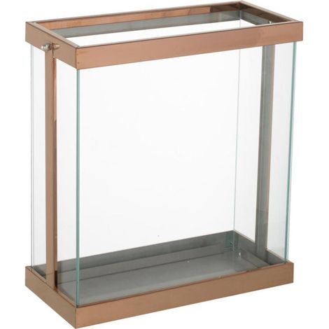 Lanterne en Verre "Enma" 35cm Cuivre (1/3)