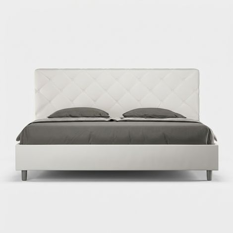 Cama de matrimonio king size 180x200 contenedor de diseño Priya K - Blanco (1/5)