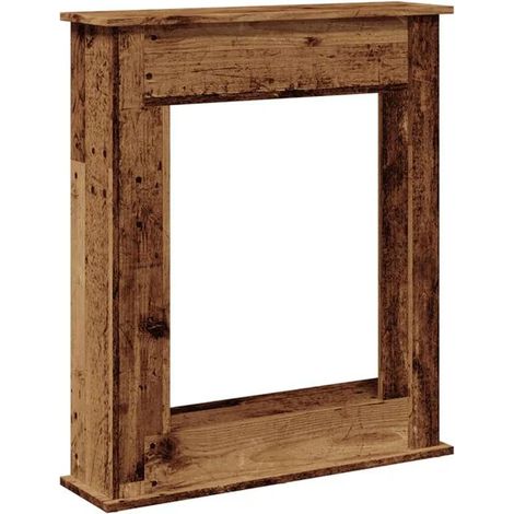 Ancien manteau de cheminée en bois, 75x20x87,5 cm, bois d'ingénierie. (1/5)